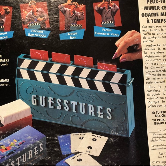 Milton Bradley Guesstures The Game of Split Second Charades Vintage 1990s - Picture 11 of 13